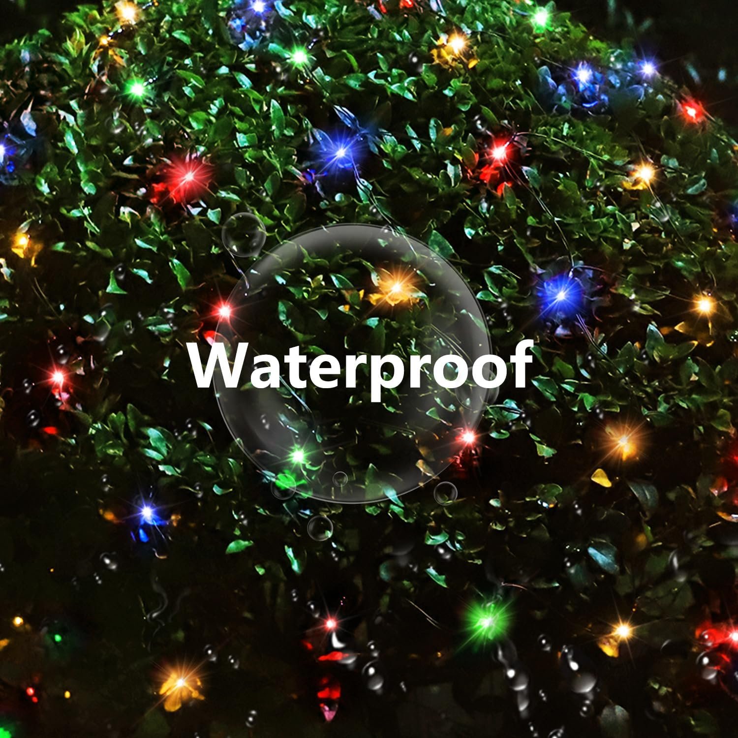 Solar Net Christmas Lights Colorful, 200 LED Net Lights Outdoor Mesh Lights, Waterproof 19 Modes Solar Powered String Lights for Shrubs, Garden, Bushes, Trunk, Halloween, Xmas Tree Decor - Image 4