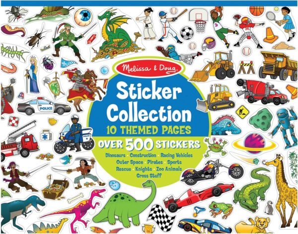 Melissa & Doug Sticker Collection Book: Dinosaurs, Vehicles, Space, and More - 500+ Stickers - FSC Certified - Image 2