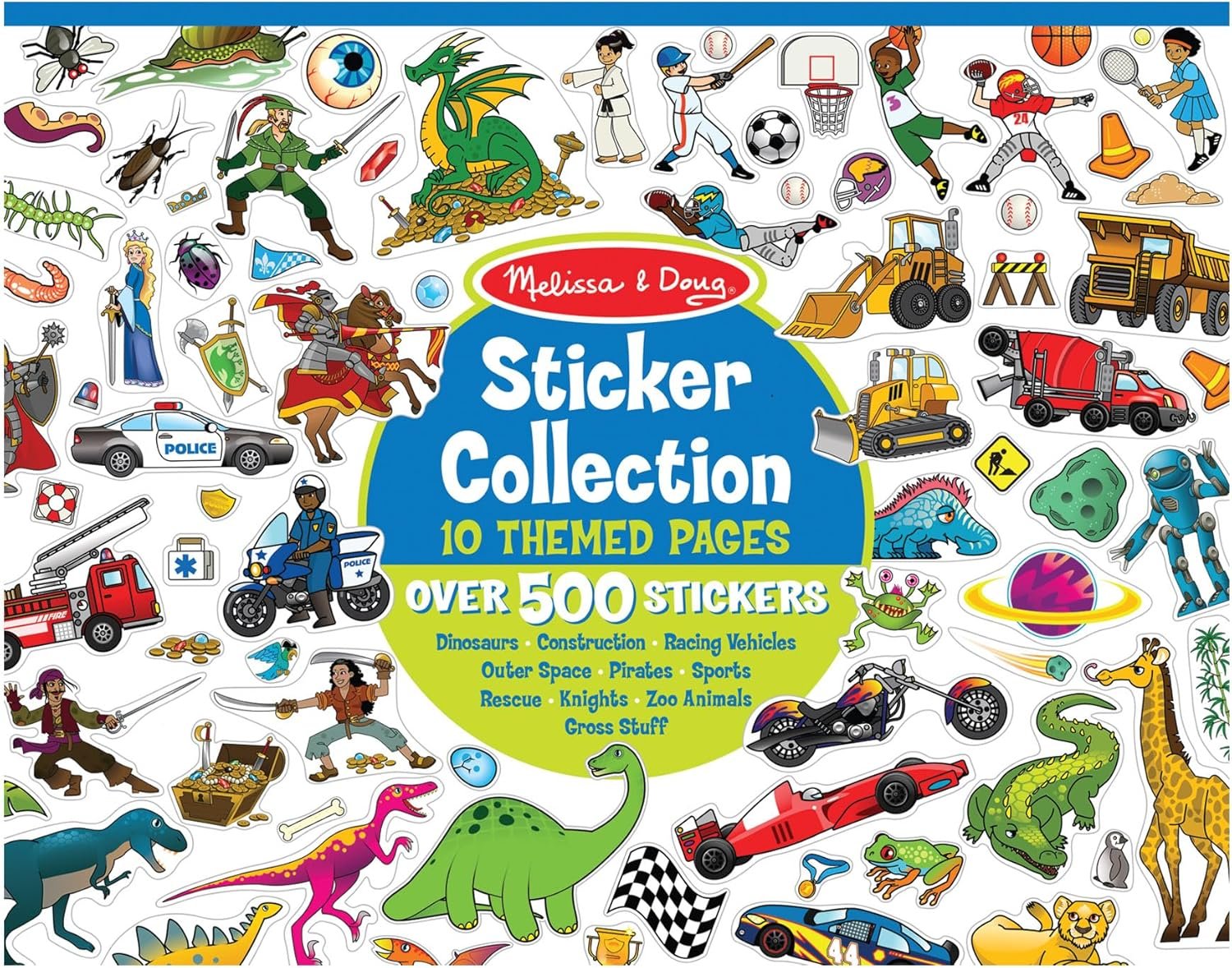 Melissa & Doug Sticker Collection Book: Dinosaurs, Vehicles, Space, and More - 500+ Stickers - FSC Certified - Image 2