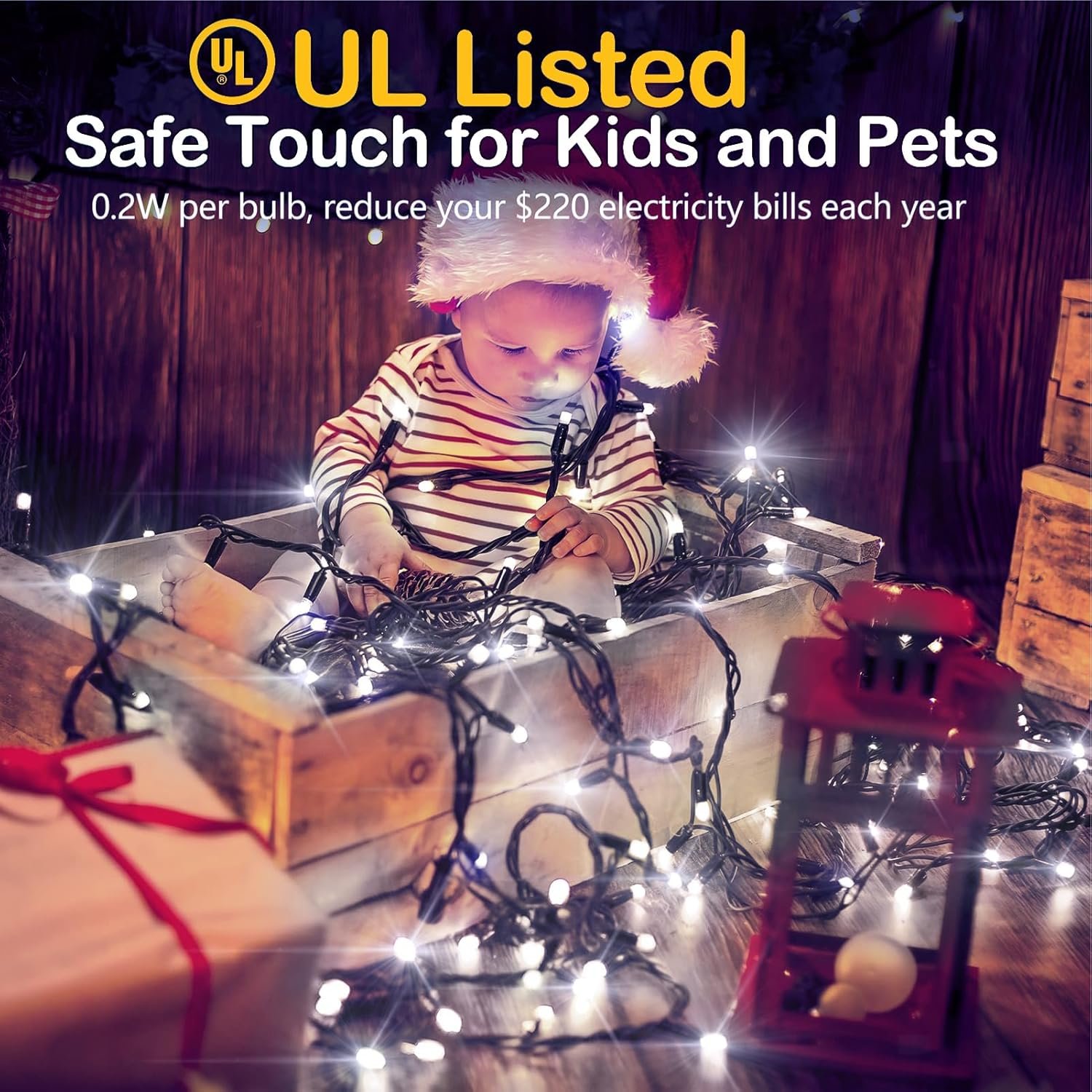 XURISEN 403FT Christmas Lights, 1000 LED Super Long String Lights 8 Modes & Memory Timer Plug in Twinkle Fairy Lights Decor for Home Xmas Party Wedding - Image 6