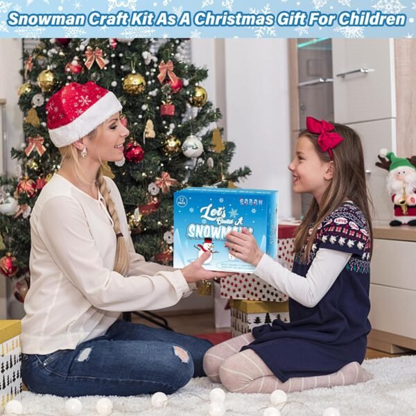 12 Pack Christmas Craft, DIY Snowman Kit for Kids, Build a Snowman Kit Indoor Decorations, Creative Kids Air Dry Modeling Clay, Xmas Activities Snowman Making Kit Toys for Holiday Favor Supplies - Image 7