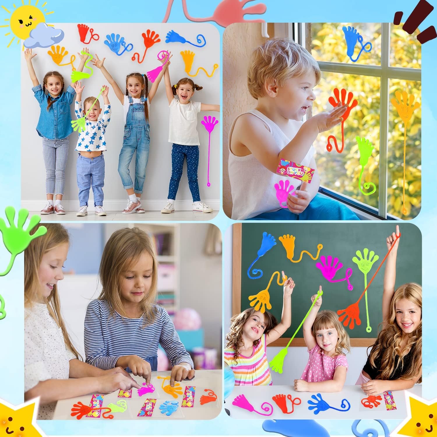 Sticky Hands & Feet Party Favors Supplies for Kids (20 PCS), Christmas Birthday Pinata Goodie Bag Stocking Stuffers Fillers for Toddlers, Classroom Students Treats Prizes Toys Gifts for Boys Girls - Image 8