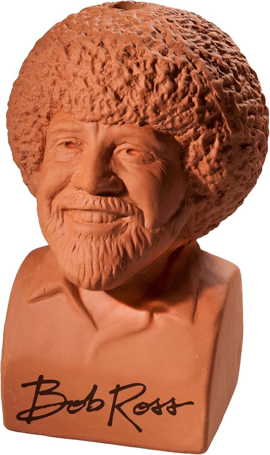 Chia Pet Bob Ross with Seed Pack, Decorative Pottery Planter, Easy to Do and Fun to Grow, Novelty Gift, Perfect for Any Occasion - Image 3