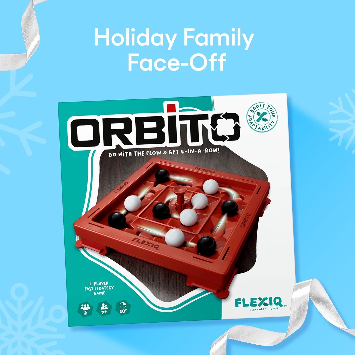 Orbito Board Game - Strategy Game for Kids and Adults, Games for Kids 7+, Christmas Eve Games for Family, 2 Player Strategy Board Games and Fidgets for Kids by FlexiQ - Image 3