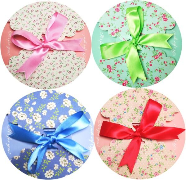 Chilly Gift Boxes, 20xSet of 12 Decorative Treats Boxes, Cake, Cookies, Goodies, Candy and Handmade Bath Bombs Shower Soaps Gift Boxes for Christmas, Birthdays, Holidays, Weddings (Flower Patterned) - Image 7