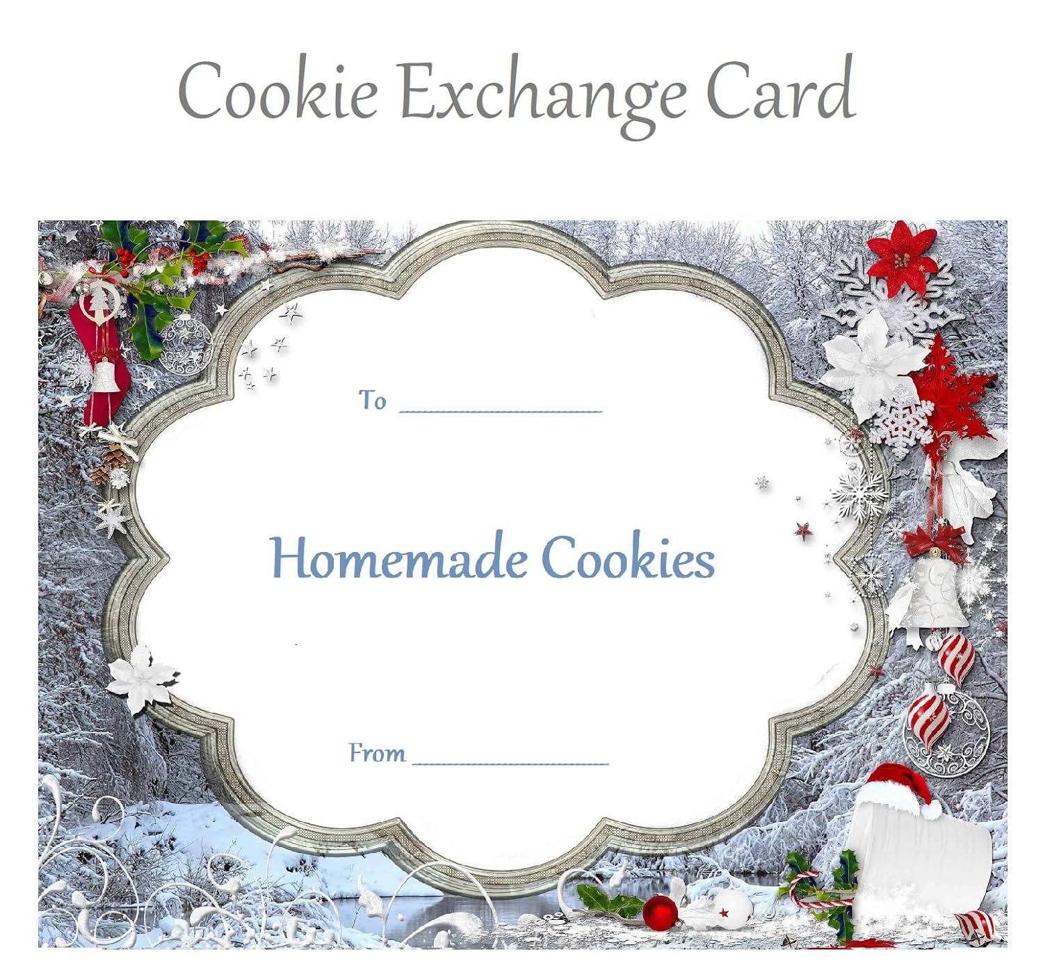 Common Classic Candy Company Cookie Icing Decorating Bundle - Christmas Colors Red Green & White - No Heating Required - Set Includes Editable Cookie Exchange Card - 7 oz (Pack of 3) - Image 5