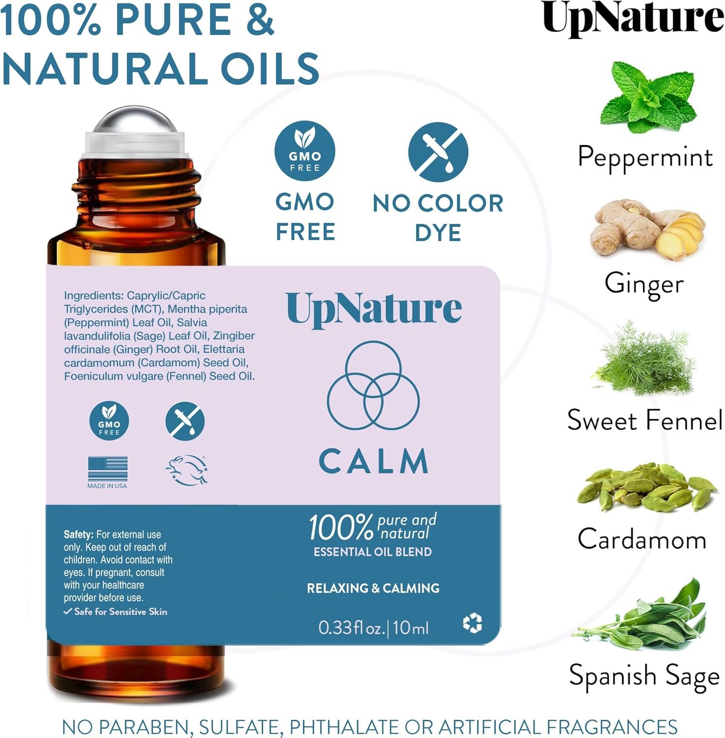 UpNature Calm Essential Oil Roll On - Stocking Stuffers for Women - 100% Natural Relaxation Self Care Gifts - Image 4