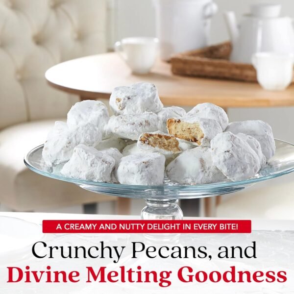 David's Cookies Gourmet Butter Pecan Meltaway Round Tin with Crunchy Pecans and Powdered Sugar, All-Natural Ingredients, Kosher, Ideal Present for Special Occasions, 64 Oz (2 Pack) - Image 9