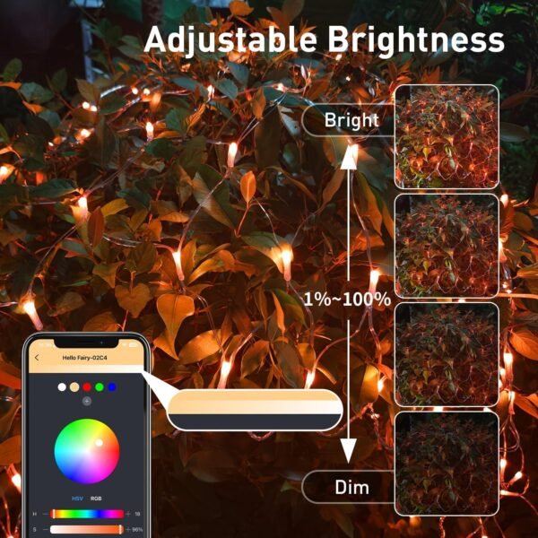 Smart Net Lights Outdoor APP Programmable, 3 Pack 150 LEDs 4 x 6 ft Christmas Net Lights for Bush, 58 Modes Dimmable Connectable RGB Mesh Lights for Xmas Bushes Diwali Decorations for Home Schedule - Image 6