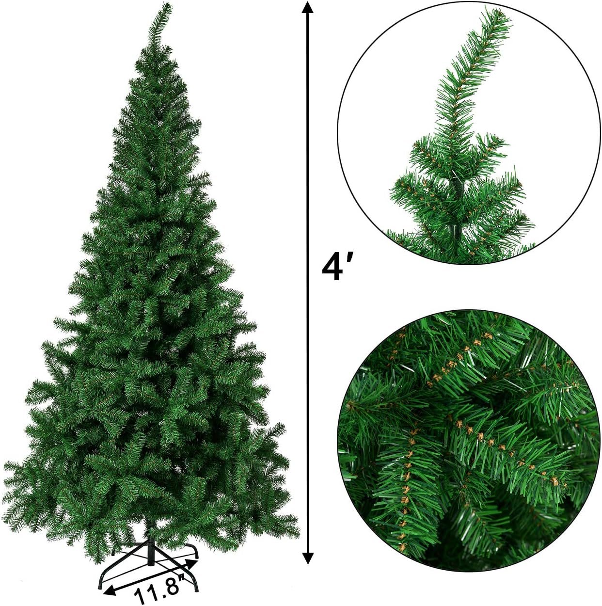 Sunnyglade 4 FT Premium Artificial Christmas Tree 400 Tips Full Tree Easy to Assemble with Christmas Tree Stand (4ft) - Image 7