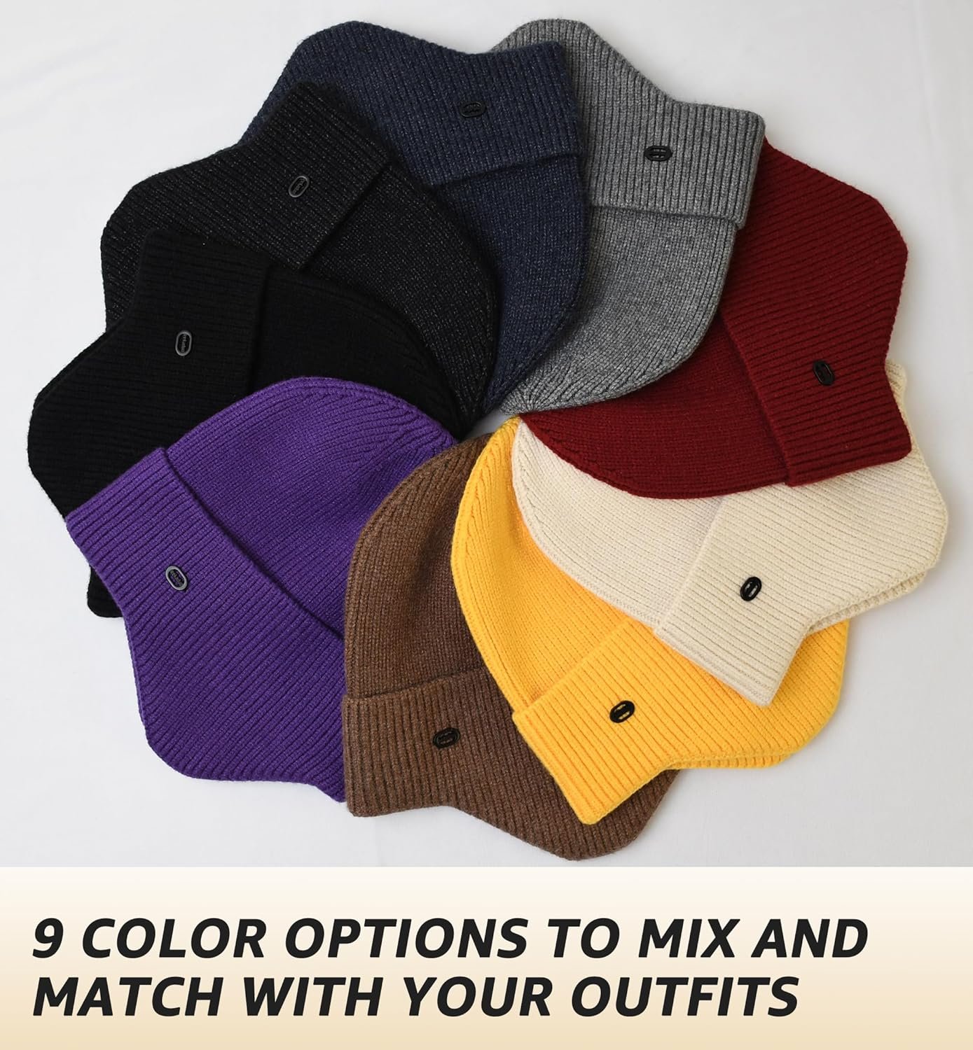 HiRui Knit Beanie Hats Winter Hats Ear Covers for Men Women-Warm Daily Headwear - Image 5