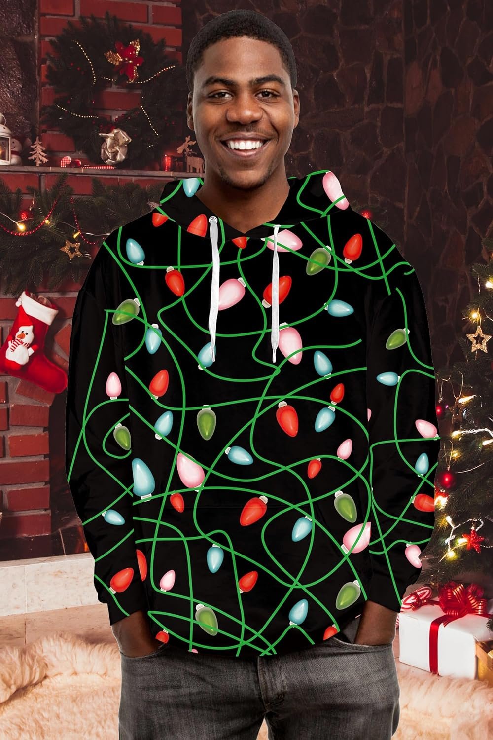 Ugly Christmas Hoodies Mens Womens Funny 3D Printed Sweatshirts with Pockets M-XXL - Image 4