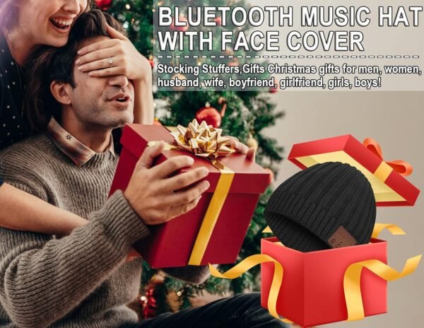 Bluetooth Beanie,Gifts for Men Women Teen Boys Teen Girl,Unique Tech Christmas Stocking Stuffer Mens Womens Him - Image 3