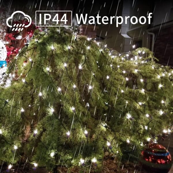 Led Christmas Net Lights Outdoor Christmas Decorations Lights 150LED 6ftx4ft, Connectable Outdoor Fairy Mesh String Lights for Party, Holiday, Wedding, Tree, Bushes Decorations (White) - Image 4