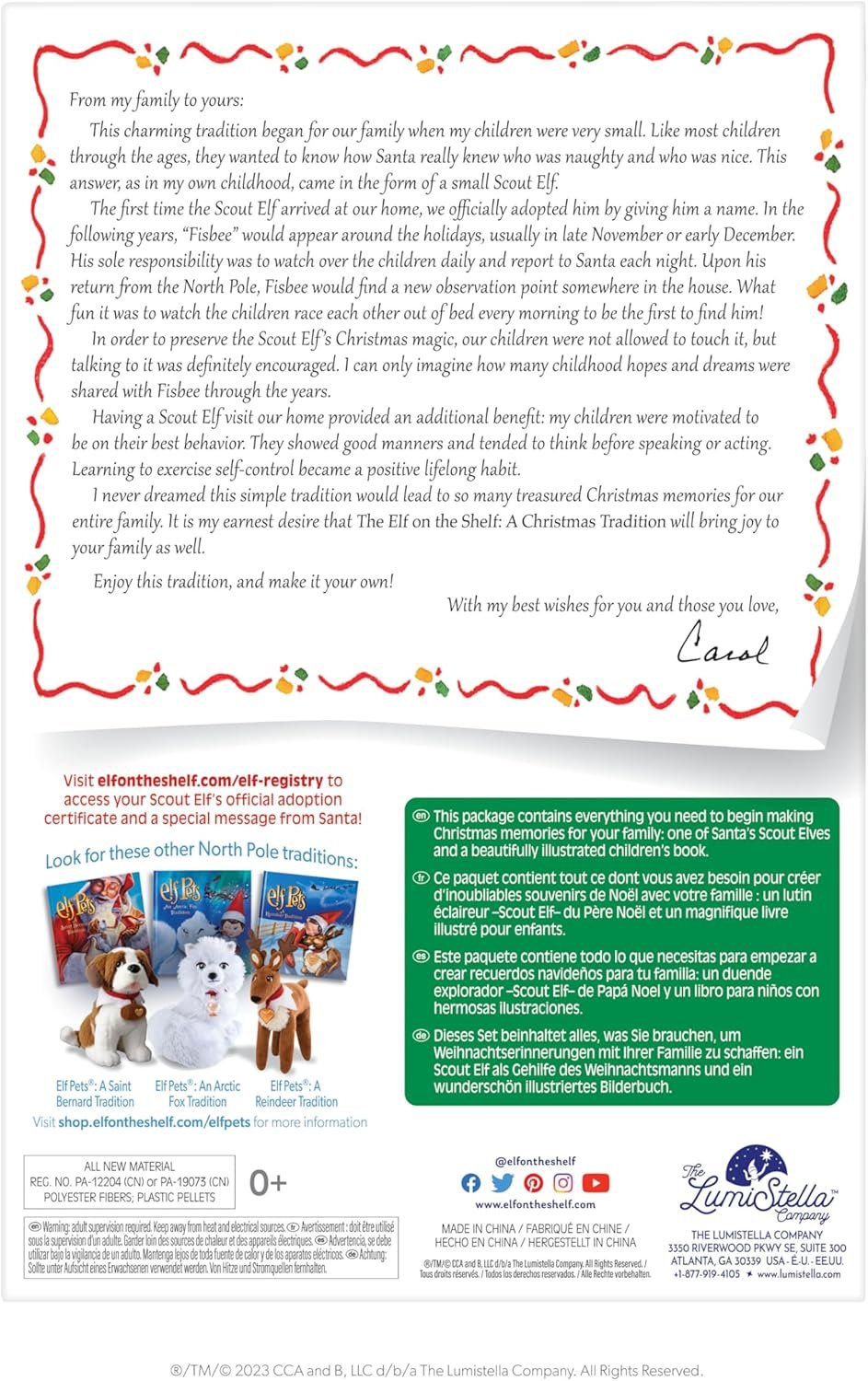 The Elf on the Shelf: A Christmas Tradition - Boy Scout Elf with Blue Eyes - Includes Artfully Illustrated Storybook, Keepsake Box and Official Adoption Certificate - Image 4