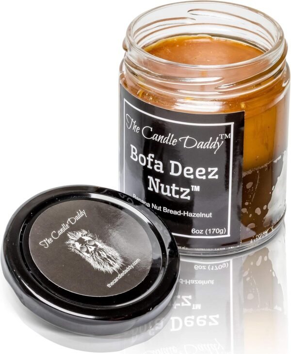 Bofa Deez Nutz- Funny- Banana Nut Bread n Hazelnut Vanilla- Scented Candle- Double Pour- 6 Ounce- 40 Hour Burn Time - Image 5