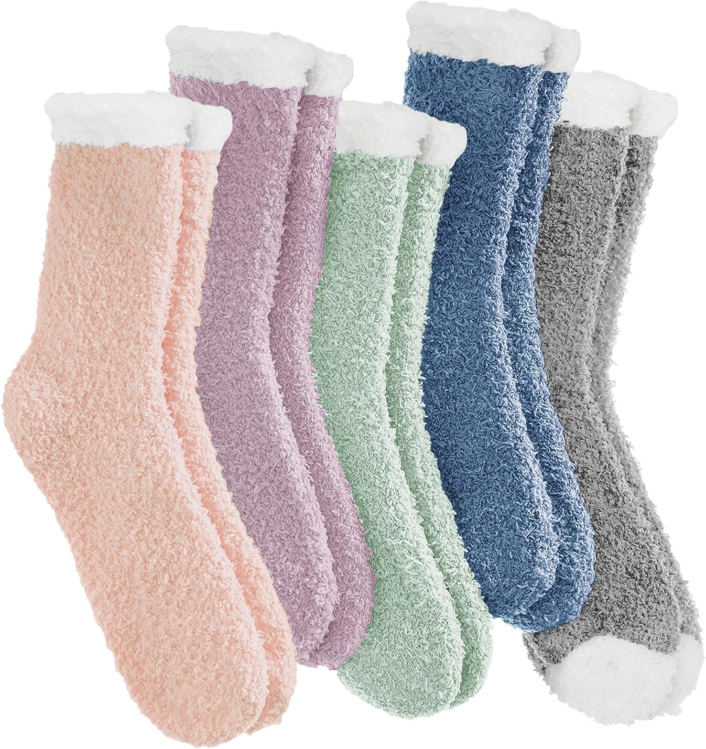 VoJoPi Womens Fuzzy Socks Soft Cozy Fluffy Socks Warm Winter Slipper Plush Socks Home Sleep Socks Christmas Gifts - Image 2