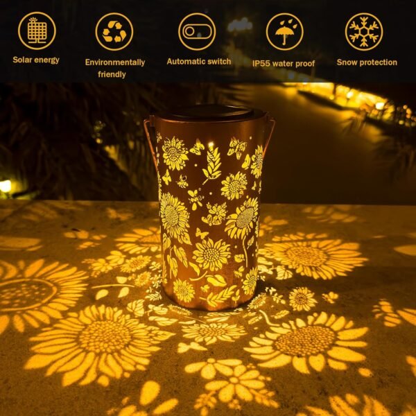 Sunflower Solar Lanterns Outdoor Waterproof, Birthday Gifts for Women Mom Grandma, Hanging Solar Lights for Yard, Patio, Porch, Garden Decor, Christmas Gifts for Her/Him - Image 4