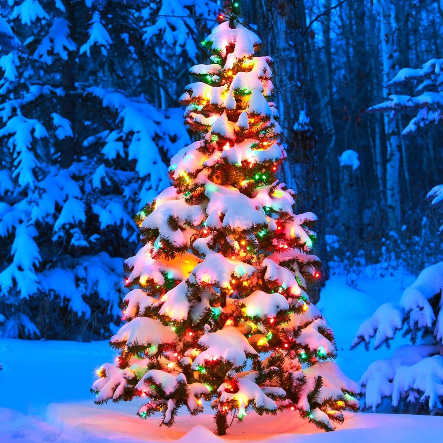 Toodour Christmas Lights Outdoor, 328ft 1000 LED Christmas String Lights, 8 Modes, Timer, Waterproof Christmas Fairy Twinkle Lights for Home Garden Yard Wedding Party Tree Xmas Decors - Multicolor - Image 7