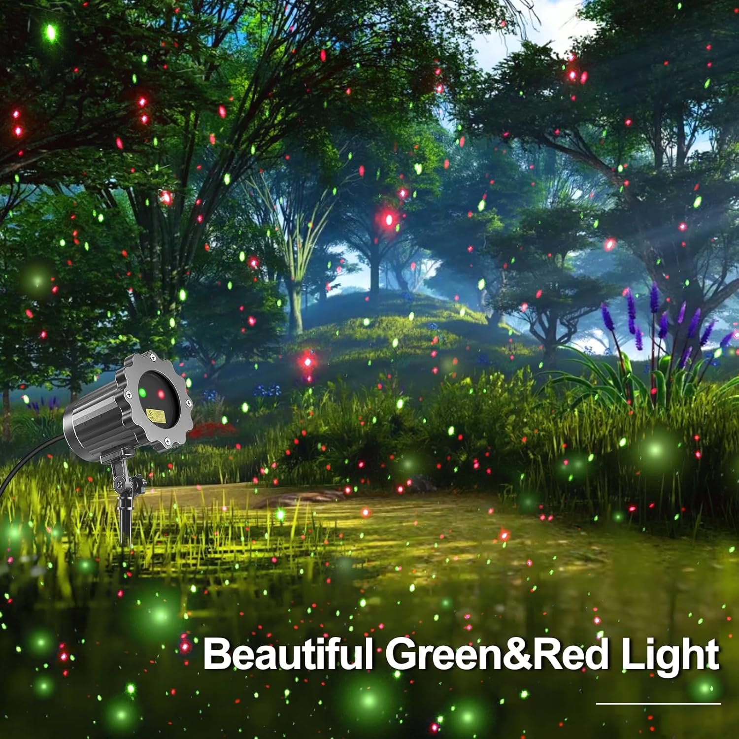 Outdoor Christmas Laser Light, Red and Green Christmas Laser Lights for Christmas Holidays Garden Decoration - Image 4