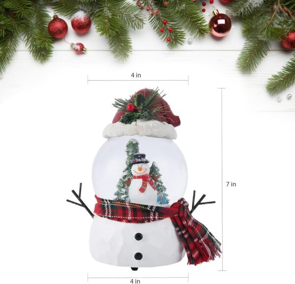 100mm Christmas Snow Globe, Glitter Music Water Snowball, Snowman, Santa Claus, Music Box, Christmas Decoration, Xmas Decor for Holiday (Cute Snowman) - Image 9