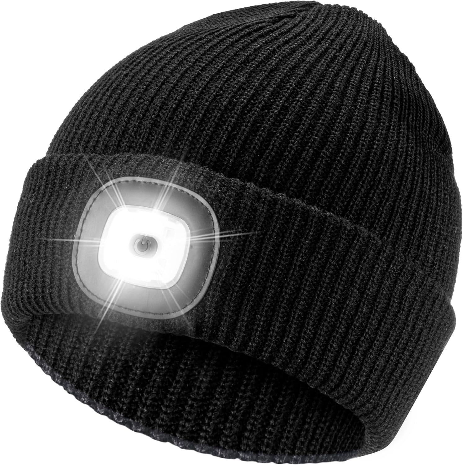Etsfmoa Unisex Hat with Light,Winter Knitted Lighted Beanie for Men and Women,Rechargeable LED Cap - Image 2