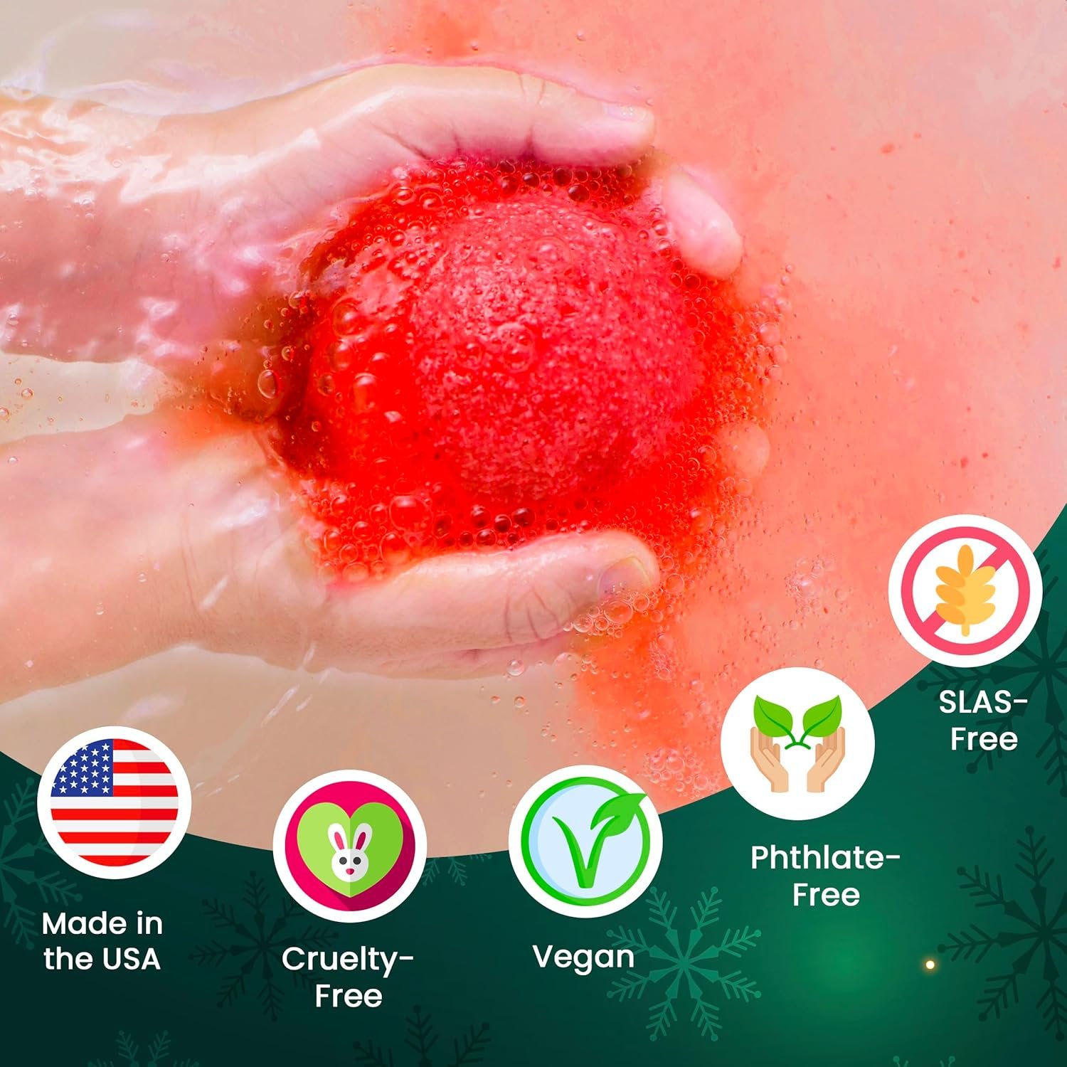 Christmas Bath Bombs for Kids with Surprise Toys Inside (6 Pack) - Christmas Gifts and Stocking Stuffers for Kids & Boys and Girls - Holiday Bubble Bath with Cheerful Scents, USA Made by Two Sisters - Image 9