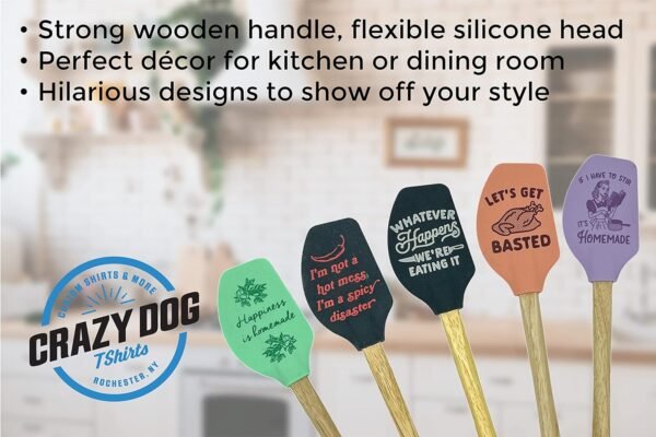 Holiday Spatulas Funny Cute Thanksgiving Xmas Season Cooking Utensils Funny Silicone Scraper Spatula Christmas Funny Food Novelty Spatulas for Baking Christmas - Image 7