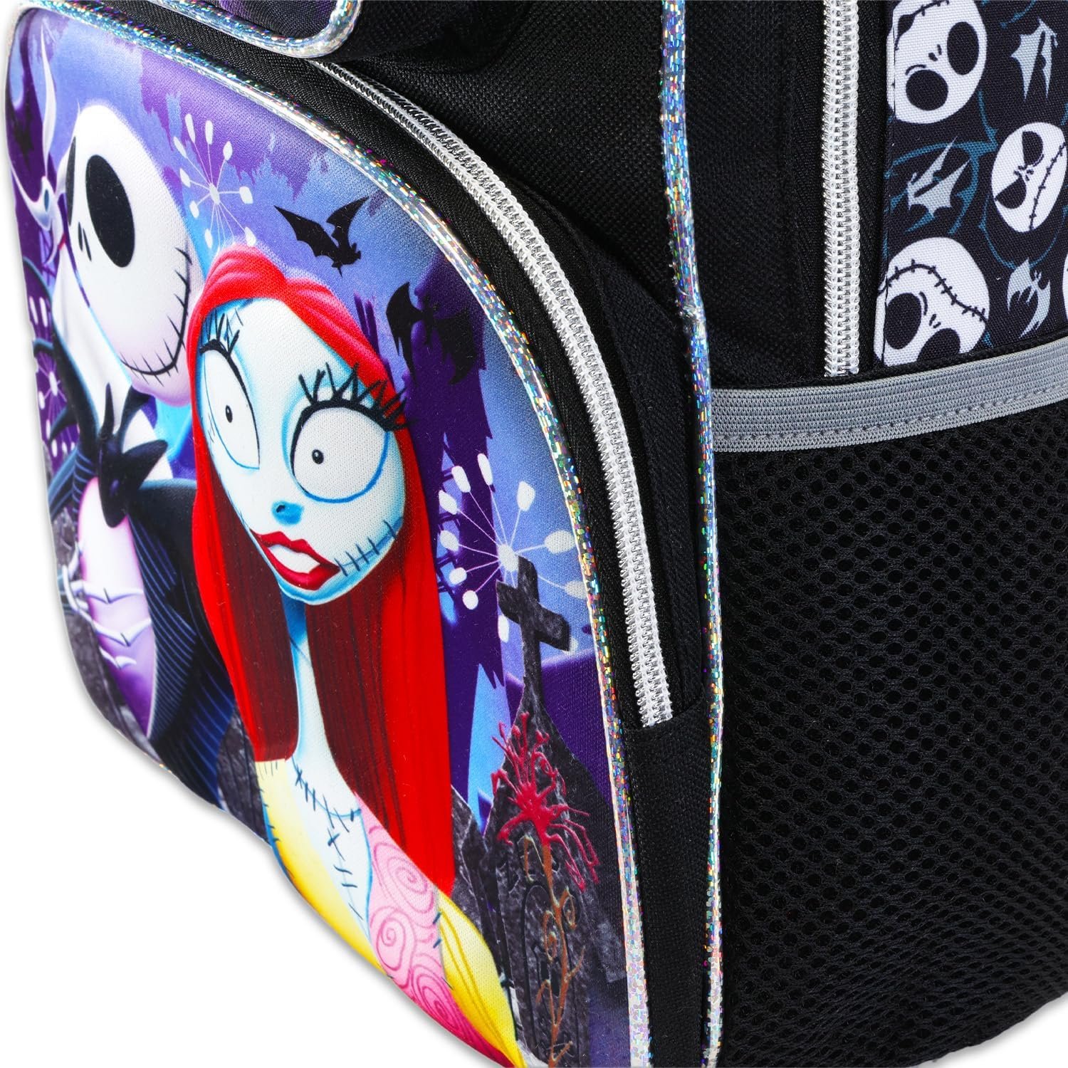 Disney Nightmare Before Christmas Mini Backpack for Girls - Bundle 12” Jack Skellington Backpack with Front Pocket Plus Stickers, Water Bottle, More | Jack and Sally Backpack - Image 6