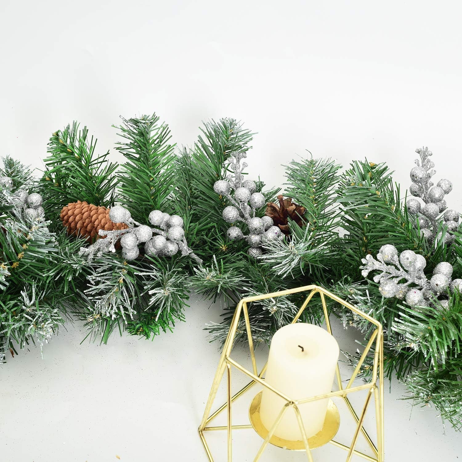 Artiflr 14 Pack Christmas Glitter Berries Stems Clearance, 7.8 Inch Artificial Christmas Picks for Christmas Tree Ornaments, DIY Xmas Wreath, Crafts, Holiday and Home Decor, Silver - Image 4