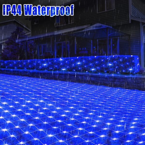 Christmas Net Lights Outdoor Mesh Lights 200 LED Net Mesh String Lights Plug in 9.8ft x 6.6ft Fairy Lights W/8 Modes Waterproof Lights for bushes,shrubs,Indoor,Christmas Tree,Halloween Decorations - Image 5