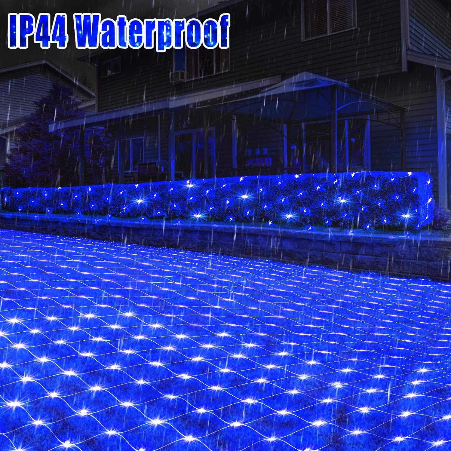 Christmas Net Lights Outdoor Mesh Lights 200 LED Net Mesh String Lights Plug in 9.8ft x 6.6ft Fairy Lights W/8 Modes Waterproof Lights for bushes,shrubs,Indoor,Christmas Tree,Halloween Decorations - Image 5