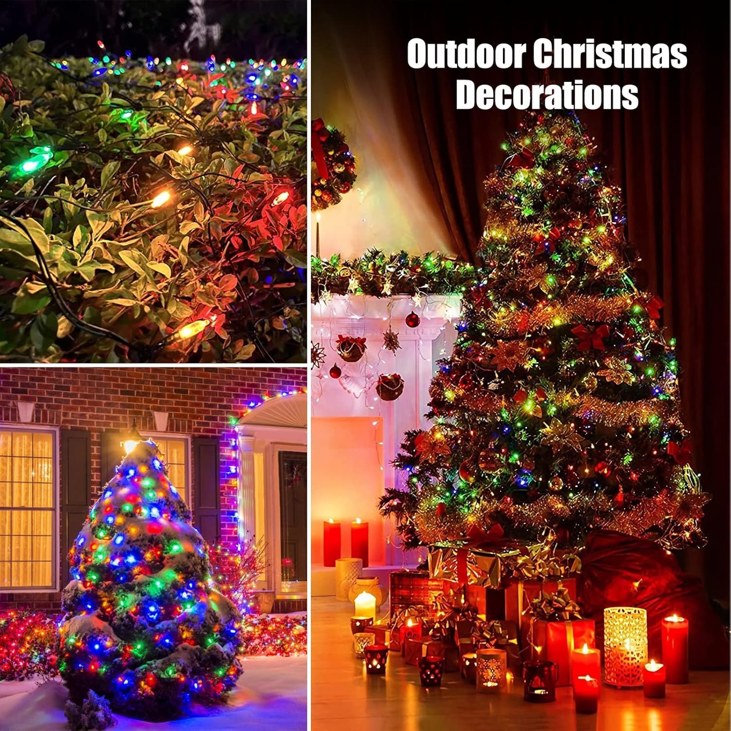 120Led Christmas Net Lights Outdoor 5ft x 6ft Connectable, 8 Modes Net Mesh Lights Waterproof Black Wire, 29V Plug in Mesh Net Lights for Garden, Yard, Bushes, Trunk, Xmas Tree Decor (Multicolor) - Image 6
