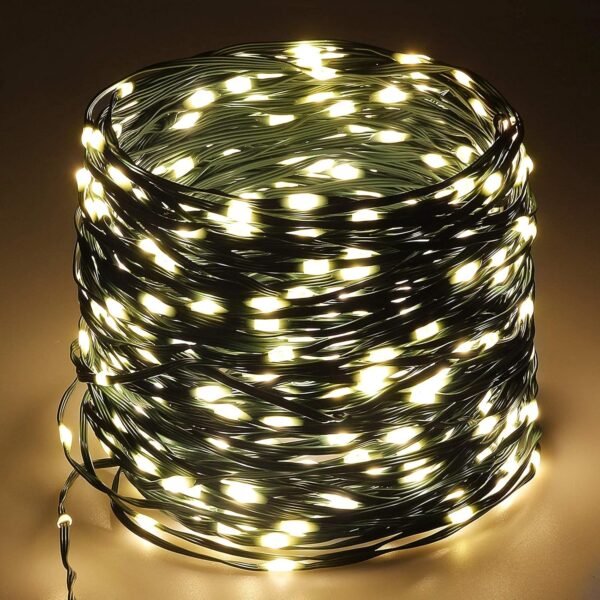 Tcamp 164FT 500 LED Christmas Lights, 8 Modes Christmas Tree Lights with Timer Memory Function, Green Wire Starry Fairy String Lights for Christmas Tree Halloween Outdoor Indoor Decor (Warm White) - Image 9