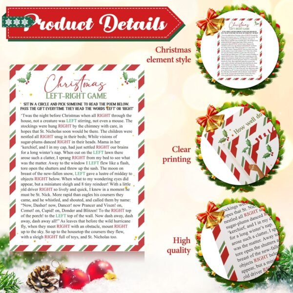109 Pcs Christmas Trivia Party Games Set Xmas Festival Trivia Cards Word Scramble Christmas Games Christmas Pencils Holiday Activity Games for Friends Coworkers Party Groups - Image 4