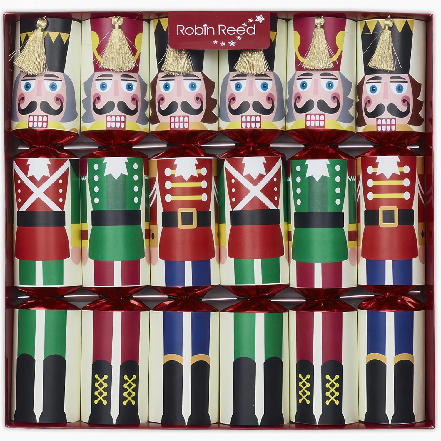Olde English Crackers Nutcracker Racing Game Christmas Party Favors - Set of 6 Nutcracker Theme Favors containing wind-up characters that you race on the enclosed track - Image 2
