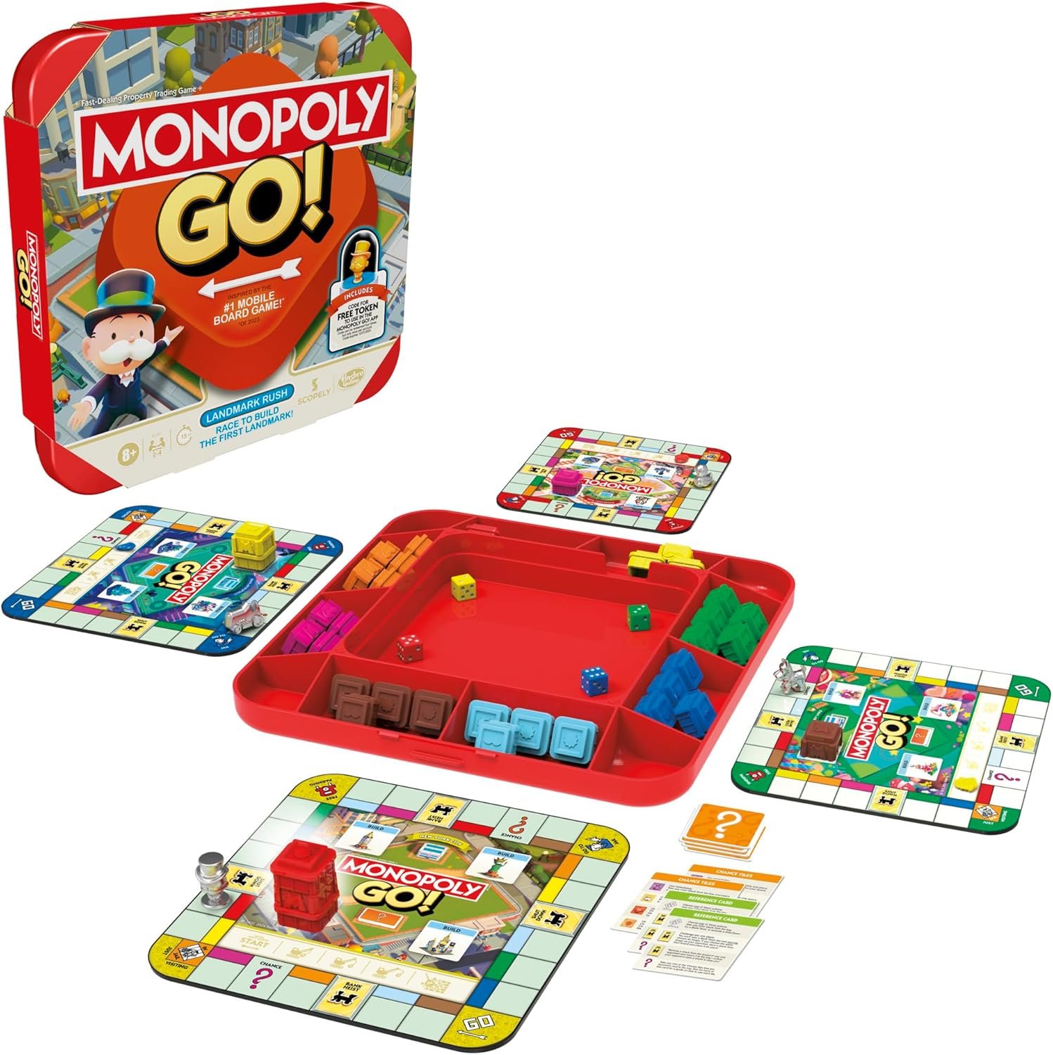 Monopoly GO! Board Game | Inspired by The Popular Mobile Board Game | Ages 8+ | 2-4 Players | 15 Mins. | Family Games | Travel Games for Kids and Adults - Image 14