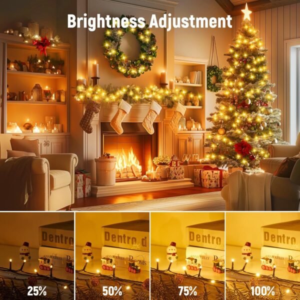 Minetom 328 Ft 1000 LED Christmas Tree Lights Outdoor Indoor String Lights with 8 Modes Waterproof Twinkle Xmas Light with Remote, Plug in Rice Lights for Tree Room Yards Patio Christmas Decorations - Image 5