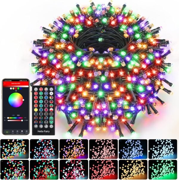 XTF2015 Christmas Tree Lights Color Changing Smart RGB String Lights 99FT 300LED with Remote & App Control & Timer, Waterproof Christmas Lights Multiple Function Modes for Garden Tree House Decor - Image 2