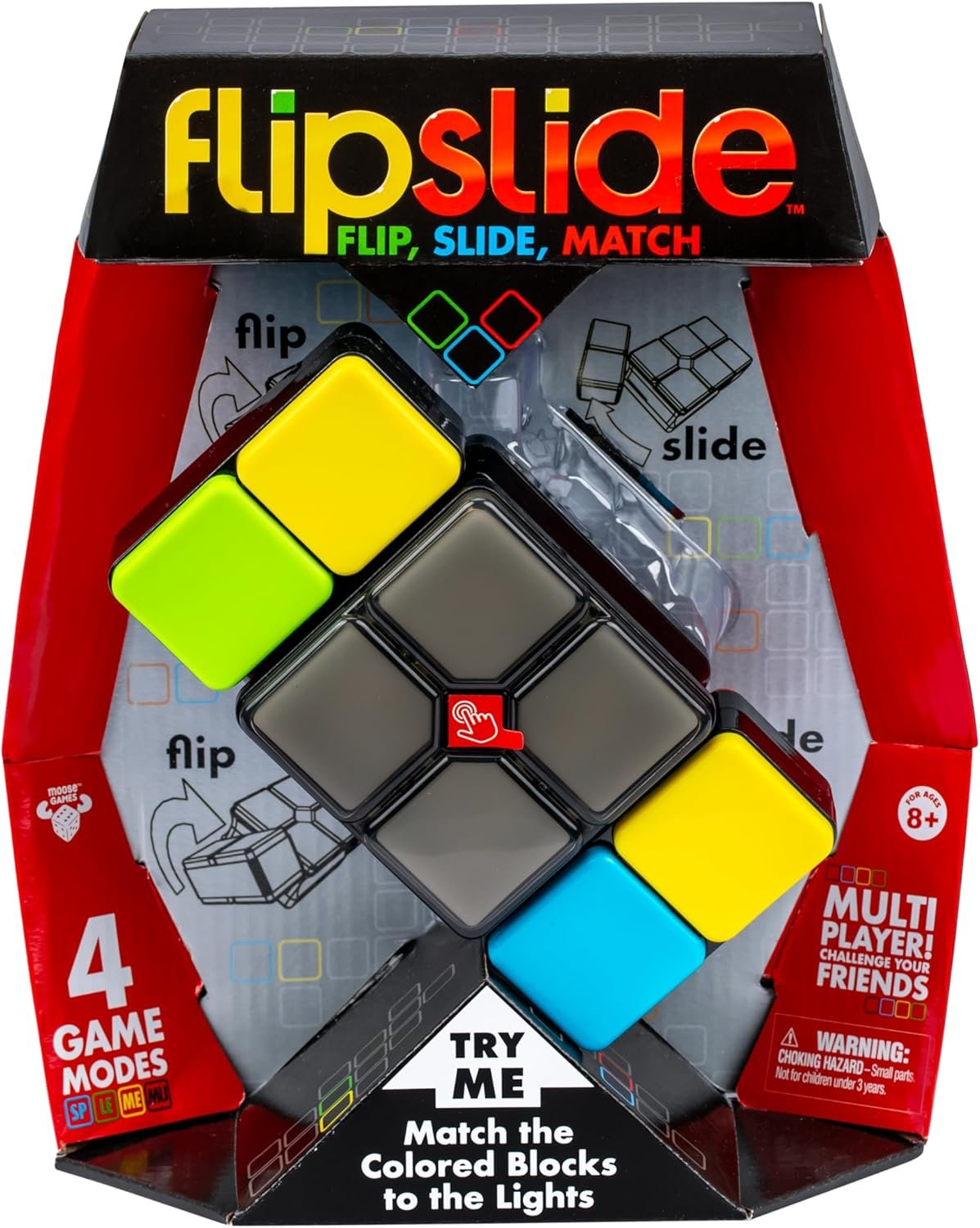 Flipslide Game - Electronic Handheld Game | Addictive Multiplayer Puzzle Game of Skill | Flip, Slide & Match Colors to Beat the Clock | 4 Thrilling Game Modes | Ages 8+ | Includes Batteries - Image 2