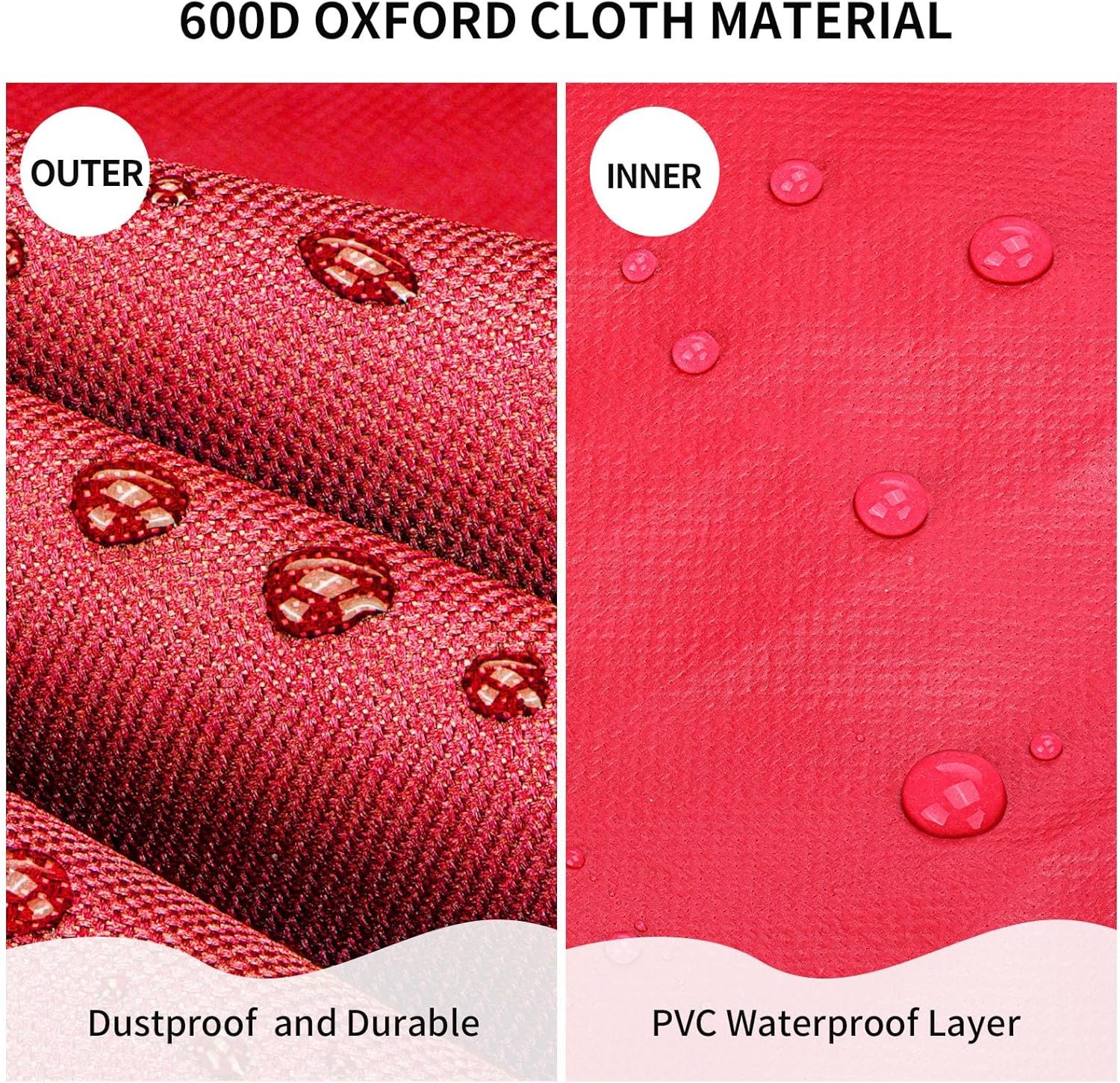 Rolling Christmas Tree Storage Bag, Fits Up to 9 ft Artificial Xmas Disassembled Trees. Extra Large Storage Container with Wheels and Handles. Against Dust, Insects, and Moisture.(Red) - Image 5