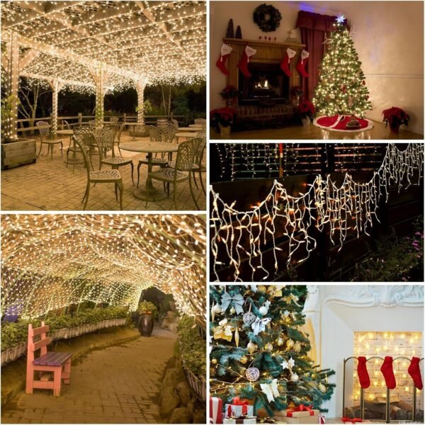 Christmas Lights, 33FT 120 LED Clear Christmas Tree Lights with White Wire, UL Certified Mini String Lights, Waterproof Xmas Fairy Lights Connectable for Indoor Outdoor Patio Party Decor, Warm White - Image 10