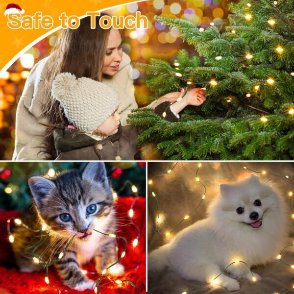 Ollny Christmas Lights 1000 LED 330 FT, IP67 Waterproof Plug in Christmas Tree Lights with Remote, 8 Modes, 3 Timers, Dimmable, House Xmas Indoor Decorations Outdoor Christmas Lights (Warm White) - Image 9