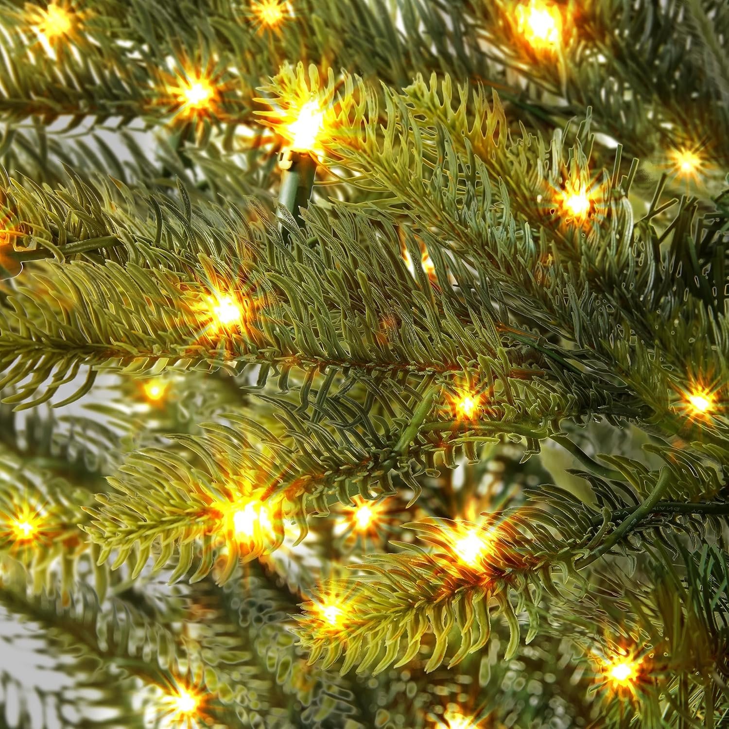 Yaheetech 6ft Pre-lit Aspen Fir Artificial Christmas Tree with 400 Incandescent Warm Lights Full Prelighted Xmas Tree w/828 Branch Tips & Foldable Stand for Home Holiday Decor, Green - Image 10