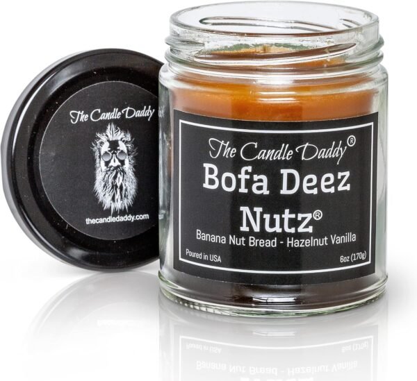 Bofa Deez Nutz- Funny- Banana Nut Bread n Hazelnut Vanilla- Scented Candle- Double Pour- 6 Ounce- 40 Hour Burn Time - Image 8