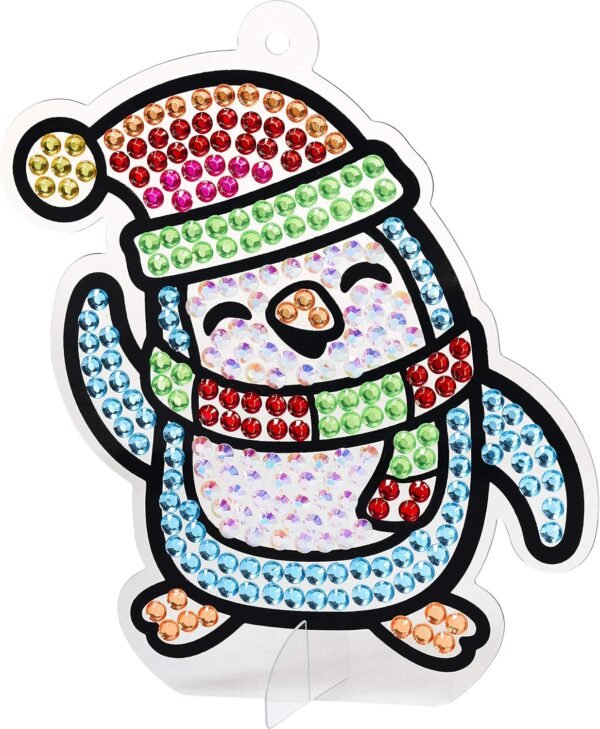 Creativity for Kids Big Gem Diamond Painting Kit: Holiday Stickers and Suncatchers, DIY Christmas Crafts for Kids - Image 9