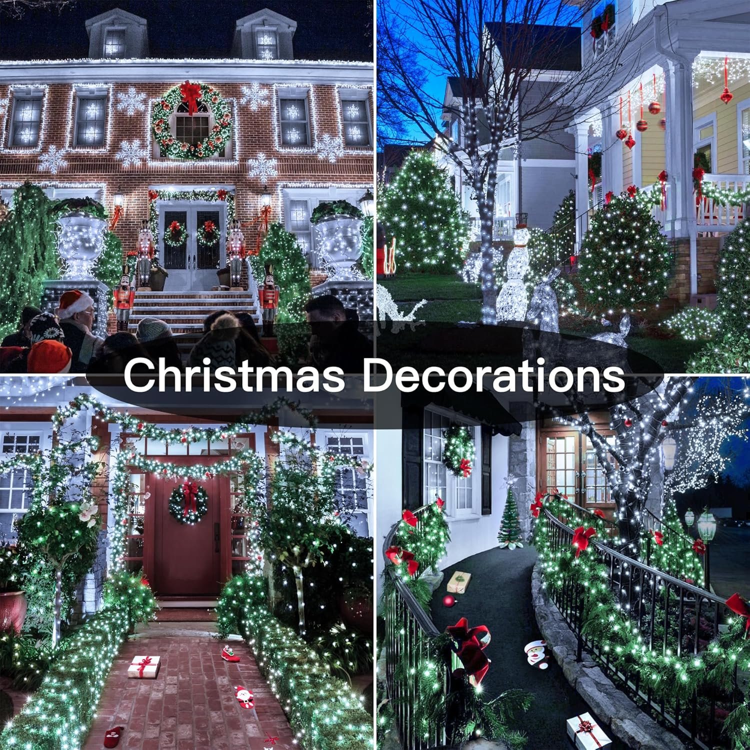 328 FT 1000 LED Christmas Lights Outdoor, Christmas String Lights with Remote and Timer, White Christmas Lights with 8 Modes Dimmable, Fairy Lights for Wedding Party Home Xmas Holiday Decor - Image 4