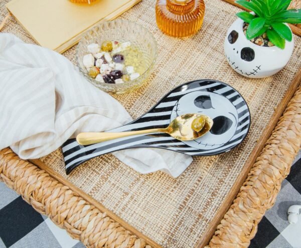 Disney The Nightmare Before Christmas Jack Skellington Ceramic Spoon Rest Holder | Kitchen Organizer For Utensils To Keep Countertop Clean - Image 7