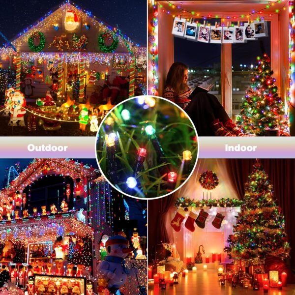 Toodour Christmas Lights Outdoor, 328ft 1000 LED Christmas String Lights, 8 Modes, Timer, Waterproof Christmas Fairy Twinkle Lights for Home Garden Yard Wedding Party Tree Xmas Decors - Multicolor - Image 6