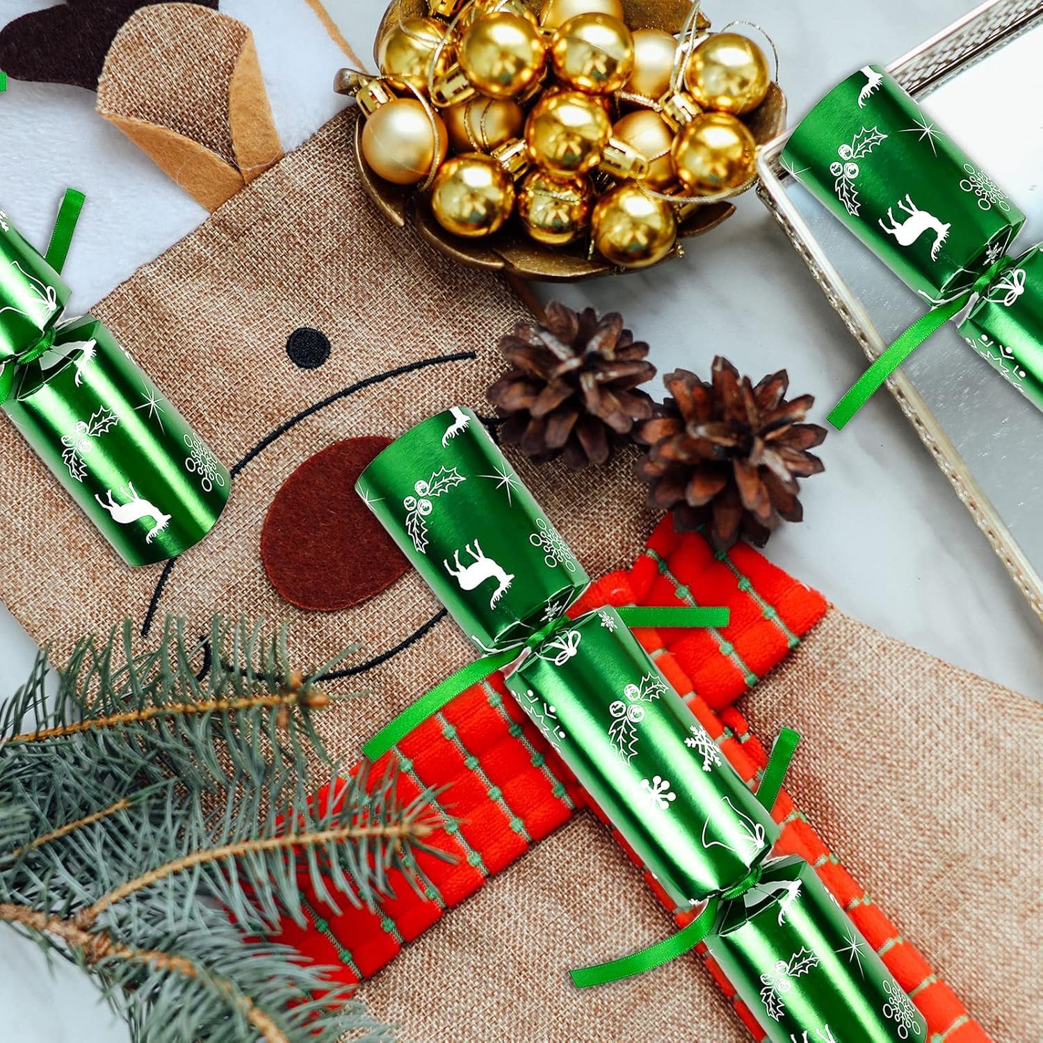 12 Pack Christmas No-snap Party Table Favors, Christmas themed Holiday Supplies with Party Hat, Joke & Little Gift Inside for Kids Adults Christmas Gift - Image 7